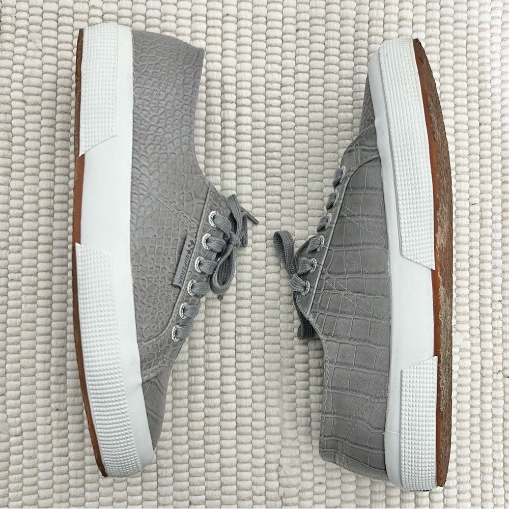 Superga Croc Embossed Sneakers - Picture 3 of 8